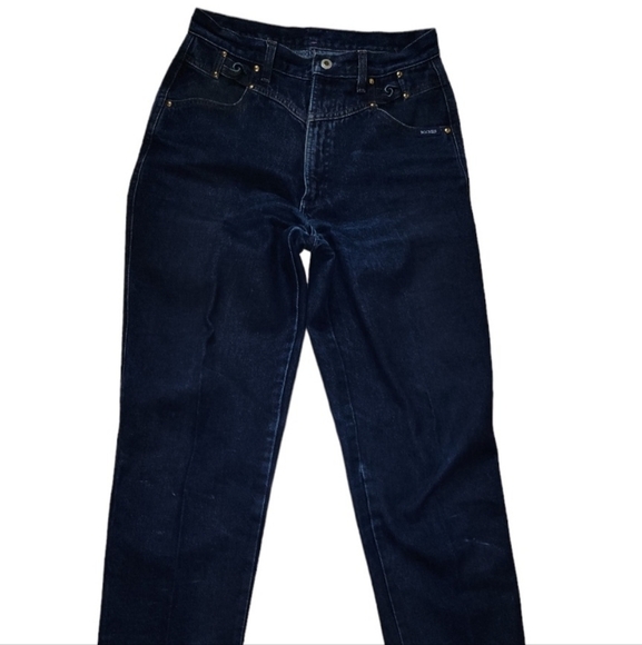 Vintage Authentic Rockies Jeanswear High Waist Mom Jeans Size 11 Dark Wash - Picture 1 of 8